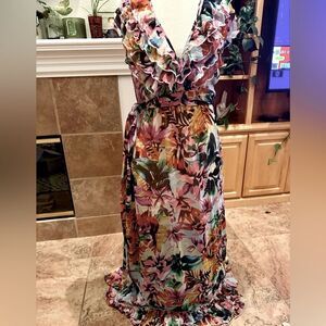 Monash Apparel Floral Chiffon Maxi Dress – NWT – Size S